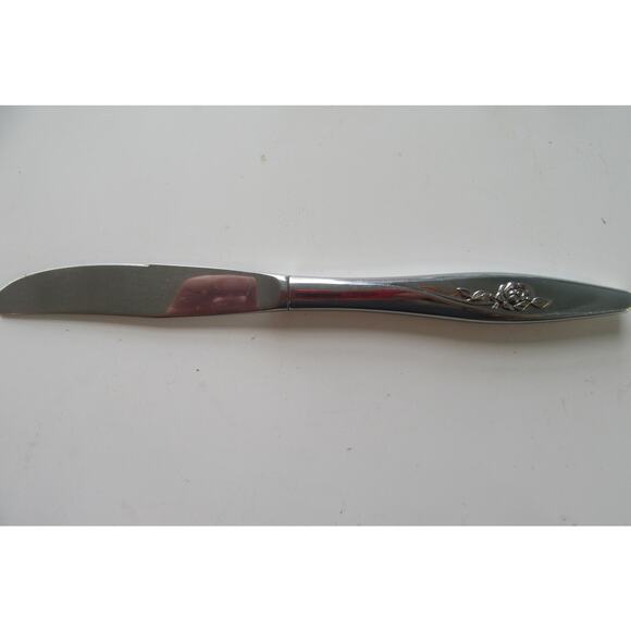 (5) Oneidacraft Deluxe Lasting Rose Stainless Steel Dinner Knives - Picture 4 of 4